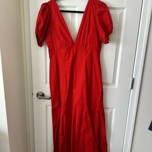 Abercrombie & Fitch Vibrant Red Maxi Dress